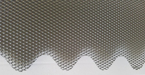 QEMCO Gutter Guard - Top View of Corrugated Mesh