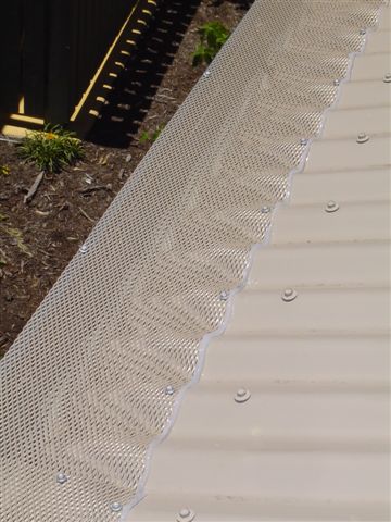 Corrugated Roof with Gutter Guard Installed